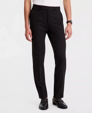  98 Calvin Klein Men's Black Slim Fit Solid Dress Pants 34 x 32 zjl1426