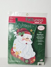 Vintage Felt Works Dimensions felt Christmas Stocking 8124 18" New