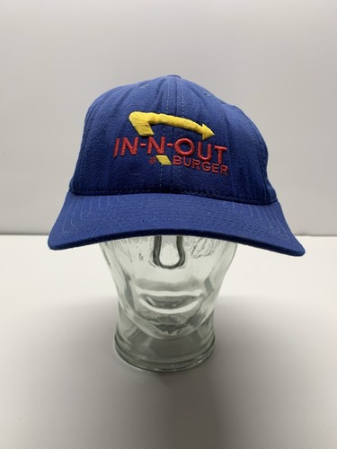 Vintage In N Out Burger Blue Snapback Hat Cap