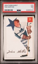 1954 Parkhurst #31 Tim Horton Toronto Maple Leafs PSA 7