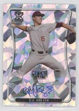 2020 Leaf Metal Draft Silver Crystals CJ Van Eyk #BA-CVE Auto no9