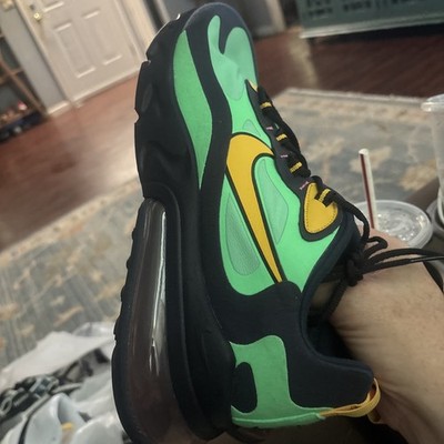 Nike Air Max 270 React Electro Green Yellow Ochre Obsidian Size 10.5. AO4971-300