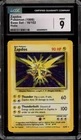 Pokemon Zapdos Base Set Unlimited Holo Rare #16 CGC 9 Mint