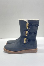 UGG Women's Boots Mid-Calf 1012035 Black Leather Zip Size 6