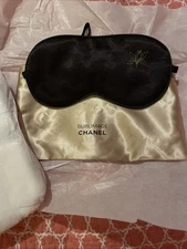 Chanel Sublimage Black and Gold Eye Mask and 4-Piece Cleansing Cloth Set