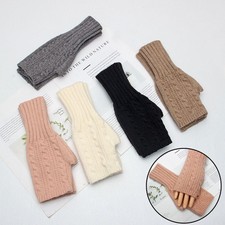 Women Fingerless Gloves Hand Wrist Warmer Winter Gloves Mittens Knitting Crochet