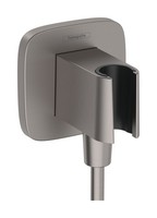 Hansgrohe Fixfit Q Wandanschluss, Mit Brausehalter, 26887340, Farbe: Brushed