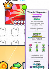 Pet Simulator 99 Titanic Rainbow HippoMint (Signed)  PS99 RARE PET