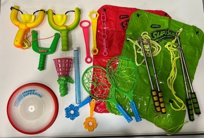 17pc Children's Outdoor Adventure Game Swim Bundle Lot Bubble Maker Slip & Slide