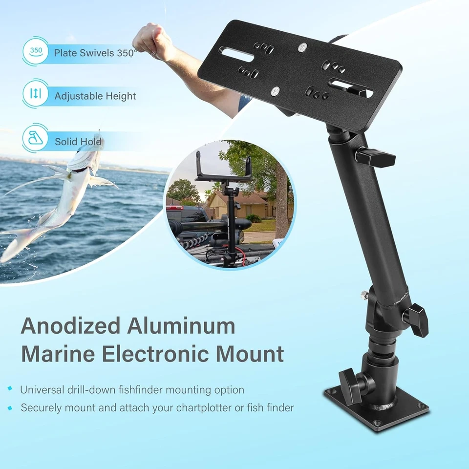 Universal Fish Finder& Chartplotters Mount 18''-24'' 350° for Garmin, Humminbird - Image 2 of 4