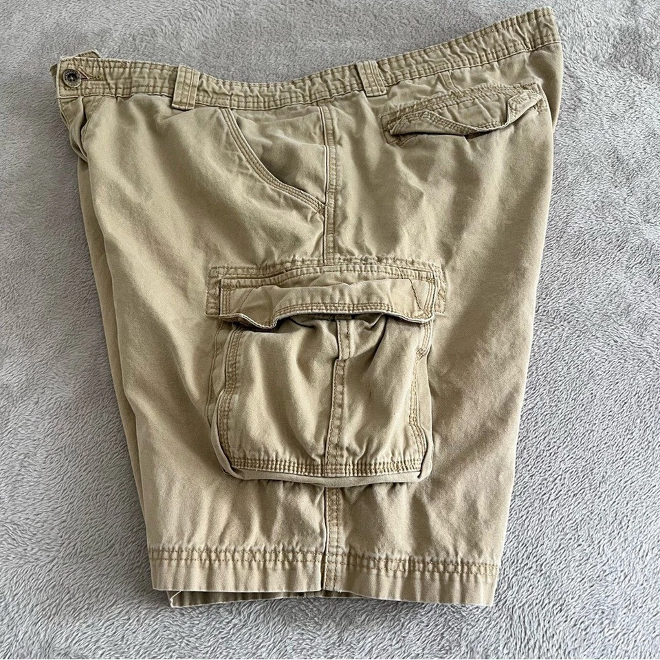 Pantalones Cortos Guide Series Para Hombre Talla 42 Bolsillos Carga Frente Plano Exterior Beige Algodón Foto 2 de 4