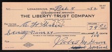 Lefty Grove Signed Check 1952 Auto Autograph *AB72