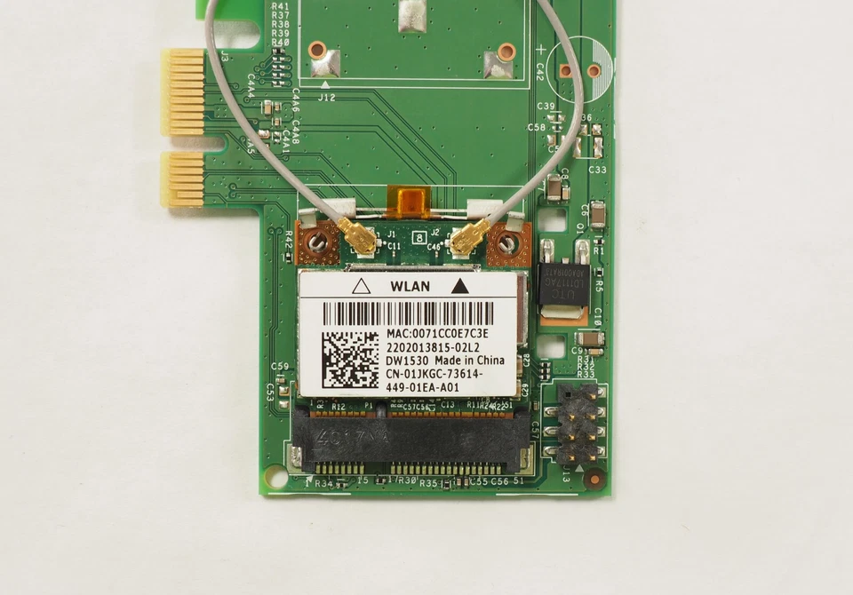 Dell / Broadcom 8R83P BCM943228HM4L PCI Express Wireless Network Adapter Card - Image 2 of 4