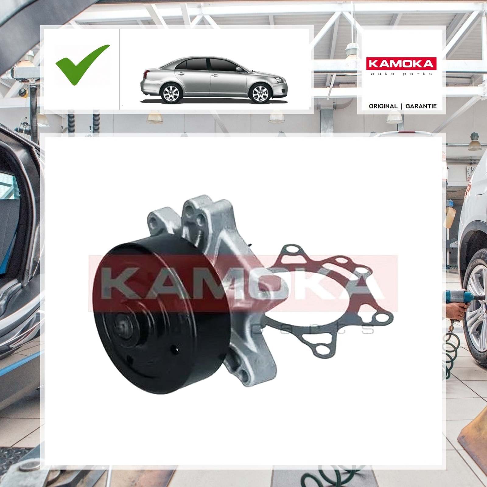 Kamoka Wasserpumpe TOYOTA AVENSIS Kombi (_T25_) 1.8 (ZZT251_)