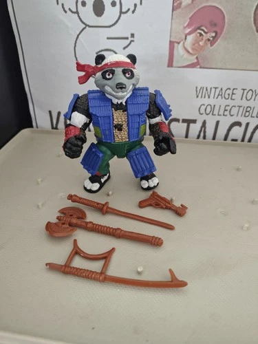Vintage TMNT Ninja Turtles Figure Panda Khan 1990 Complete