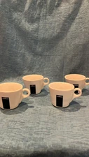 LavAzza 4oz Blue Logo Ceramic Coffee Cups Made In Italy Lot Of 4