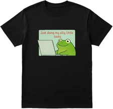 Just Doing My Silly Little tasks Frog t-Shirt – Unisex Black Graphic tee