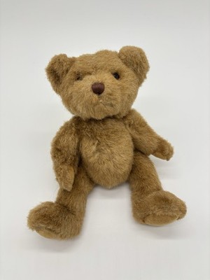Jerry Elsner Brown Jointed Teddy Bear Bean Filled Plush Stuffed Animal 10 