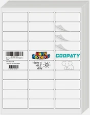 1" X 2-5/8" inch Shipping Labels, 30 Up FBA Barcode Address Mailing Labels