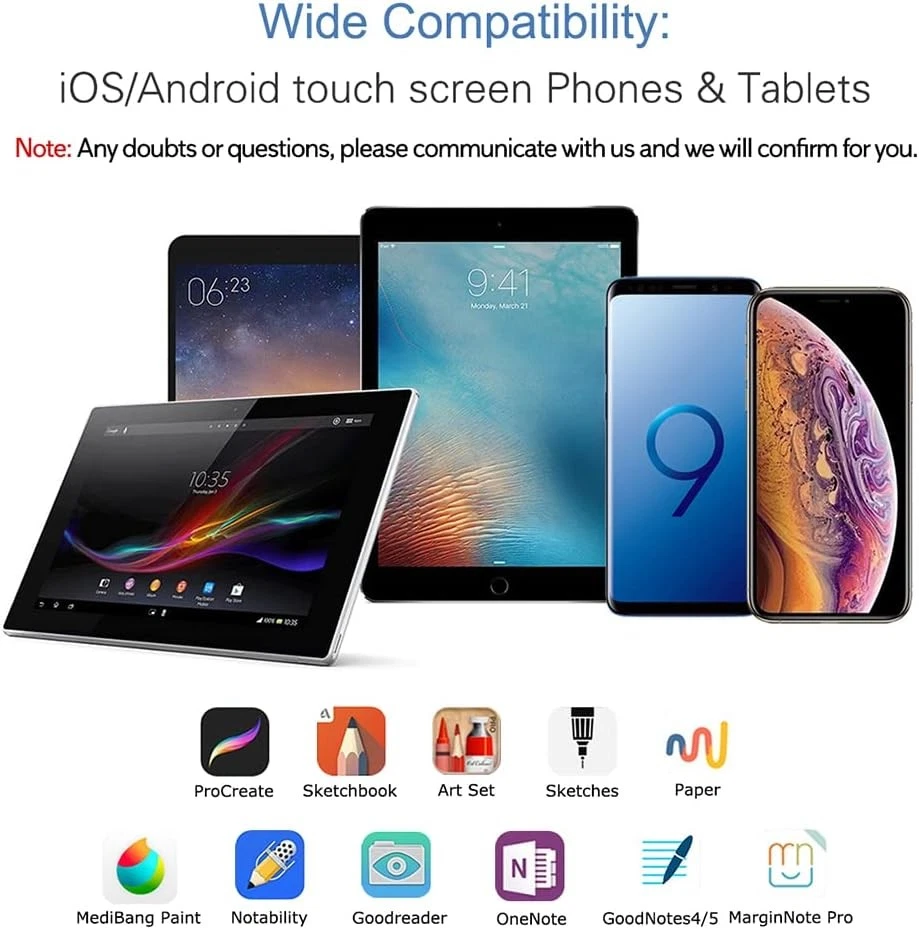 Active Stylus Pen Compatible for iOS&Android Touch Screens, Pencil with White  - Image 4 of 4