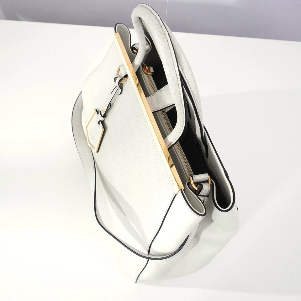 Auténtico bolso de hombro FENDI 2 Jours 8BH250 blanco Italia 129-2516 #53634A Foto 4 de 4