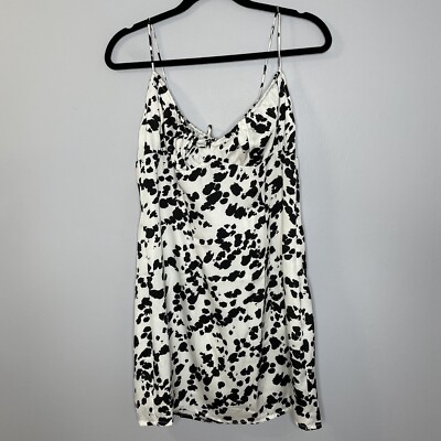 Princess Polly Heidi Mini Dress Sleeveless Ruched Sz. 10 New Black White |  eBay