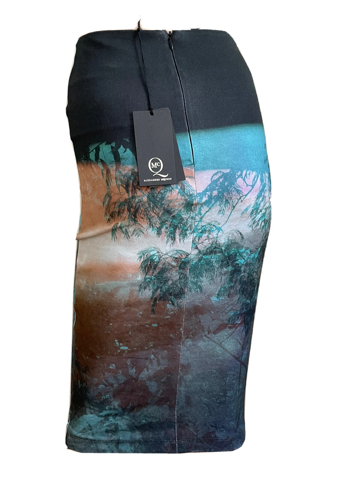 ALEXANDER MCQUEEN GONNA A MATITA TUBO FASCIA STRETCH MCQUEEN XS UK 6 US 2 IT 38 NUOVA