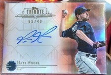 2014 Topps Tribute Autographs Orange 3/40 Matt Moore Tampa Bay Rays Auto b6