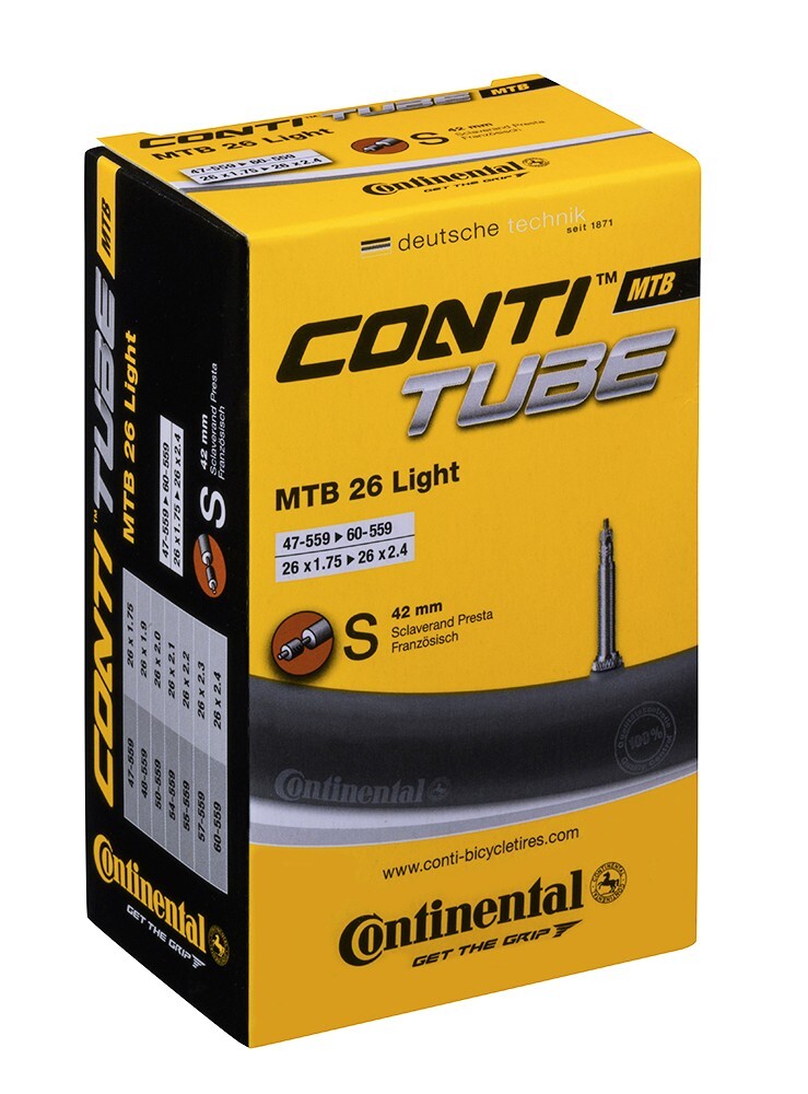 Горный велосипед Continental MTB 26 leichtes Innenrohr 26 x 1,75-2,5 Presta - 42 мм