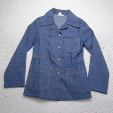 Vintage Levis Jacket Womens S Blue Orange Tab...