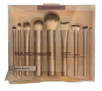 Real Techniques Au Naturale Make-up-Pinsel-Set für Flüssigkeit cremig Puder Set