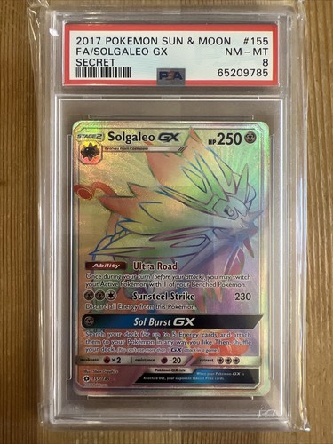 Solgaleo-GX graded PSA 8 for sale on eBay