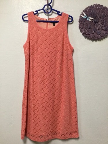 Apt 9 Damen Kleid Größe PXS Rosa Pfirsich Gefüttert Ärmellos Reißverschlüsse hinten 68