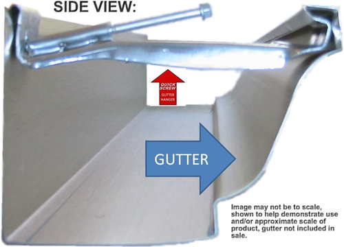 25 Pack 5" Inch Aluminum Hidden Rain Gutter Bracket Hook Clip Style Hangers wit - Picture 3 of 9
