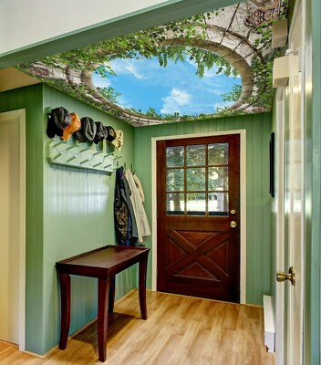 Aquarelle Jungle 3d dessin animé papier peint peintures murales pour enfant enfants chambre 3d