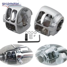 Chrome Handlebar Hand Control Switch Housing Cover For Harley Touring Road King