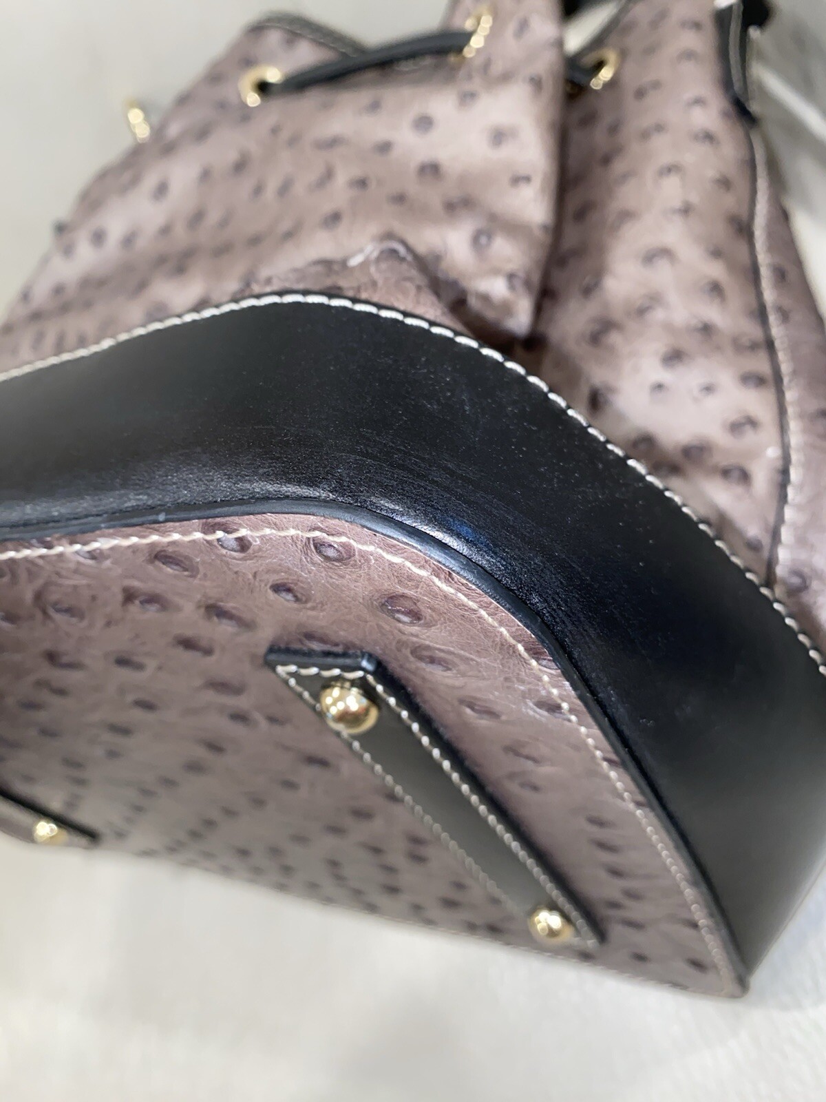 Dooney & Bourke Sample Bucket Drawstring Bag Grey… - image 6