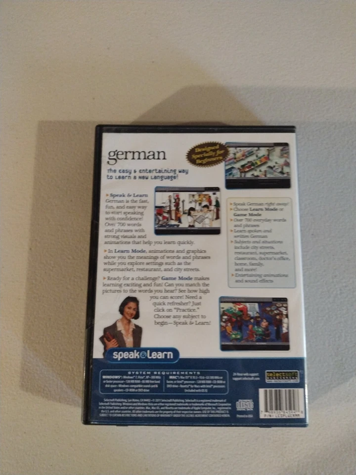 Selectsoft Publishing Speak & Learn German for PC, Mac (New-Sealed) - Image 3 of 3