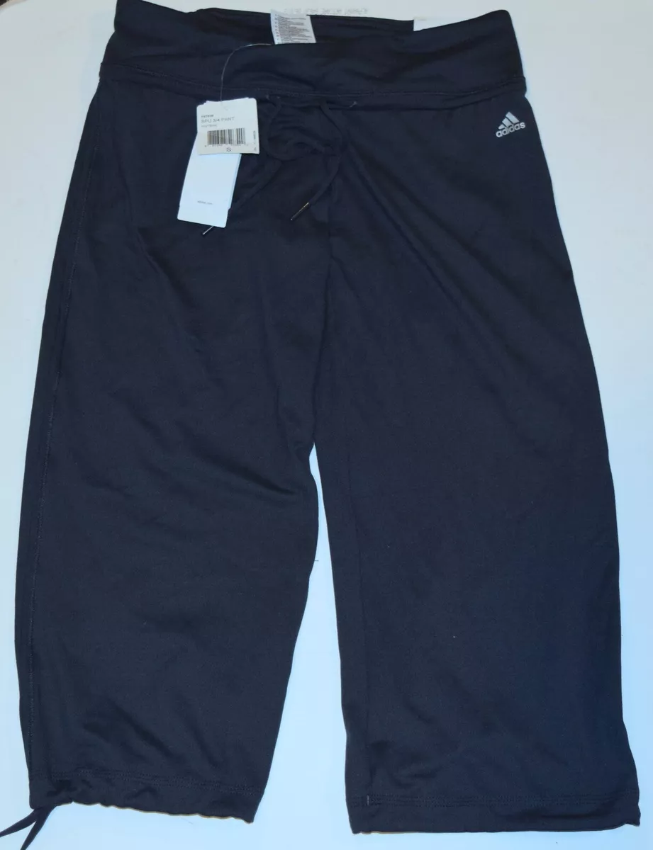 New Adidas Womens Athletic Capri Pants Size S Small dark gray