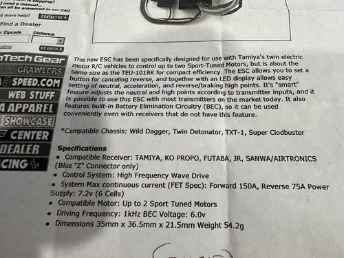 Tamiya ESC TEU-103BK for Twin Motor, NEW - Picture 8 of 8