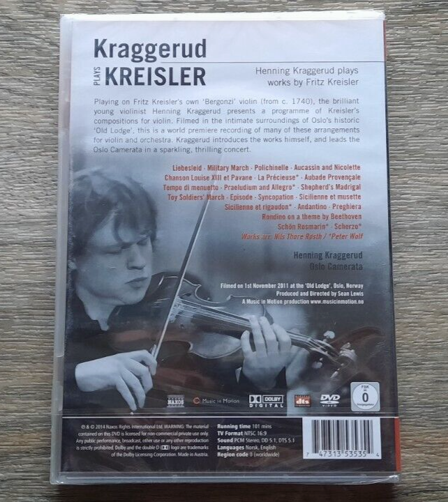 (未使用･未開封品)　Kraggerud Plays Kreisler [DVD] f4u0baa Kraggerud Plays Kreisler / Fritz Kreisler (Violin) (DVD