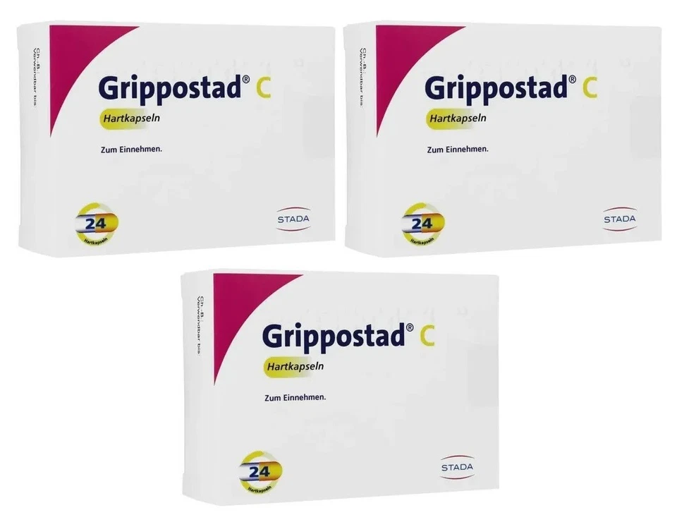 3 x Grippostad C Kapseln Reimport, 24 Stück Kapseln PZN 17987559