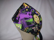 Men/Women Surgical Scrub Cap Lined Crazy for Mardi Gras Very Cool