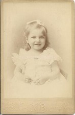 CABINET CARD Original PRETTY PORTRAIT Black White YOUNG GIRL 39 45 K