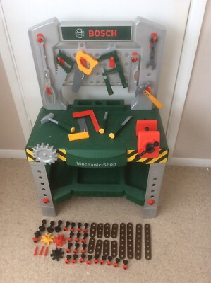 Kids Bosch Mechanic Shop Workbench Work Station With Tools UK