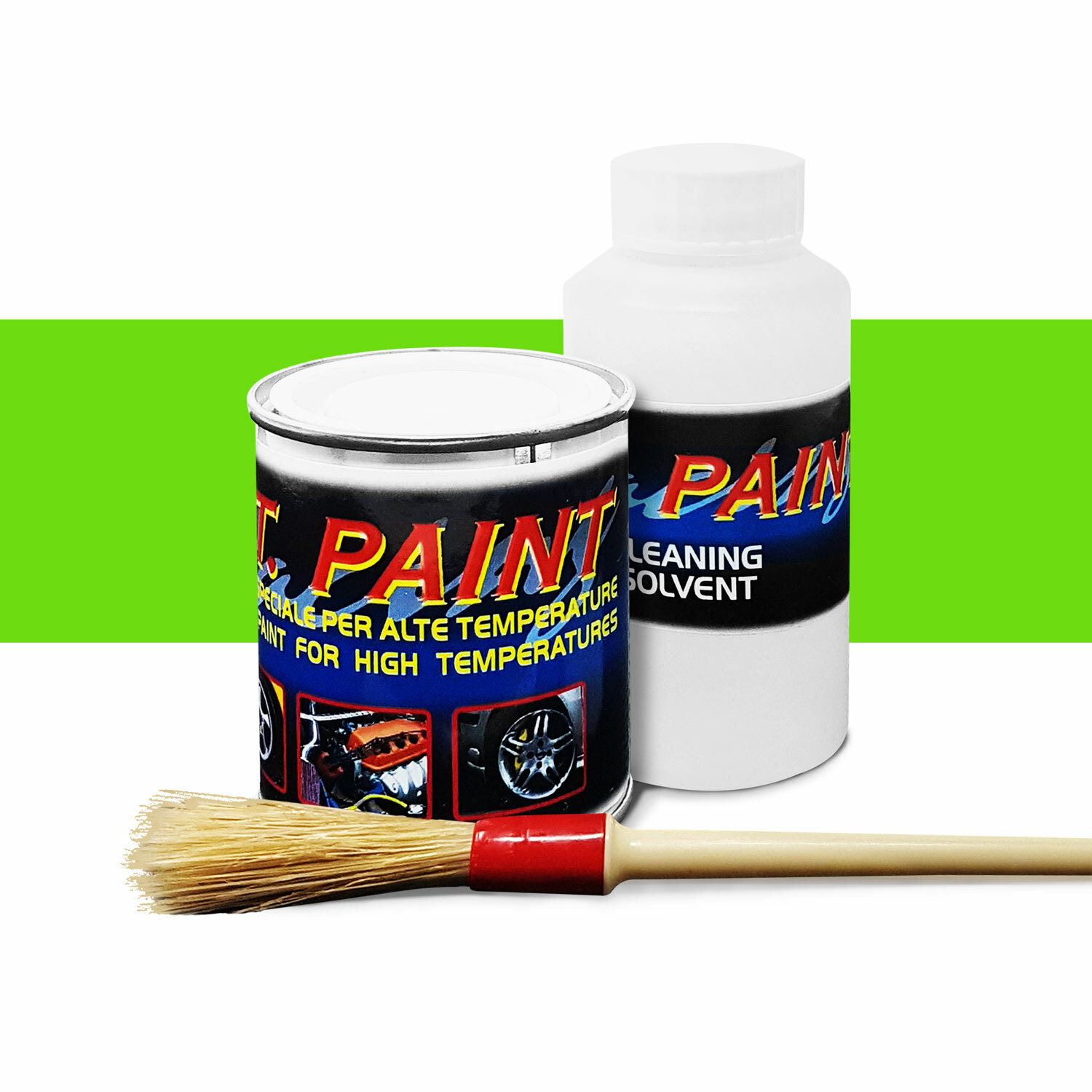 Vernice per Pinze Freni Alte Temperature Verde Kawa 100 ml per Auto