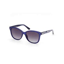 Guess GU7828 90B Shiny Blue Square Plastic Sunglasses Frame 56-15-140