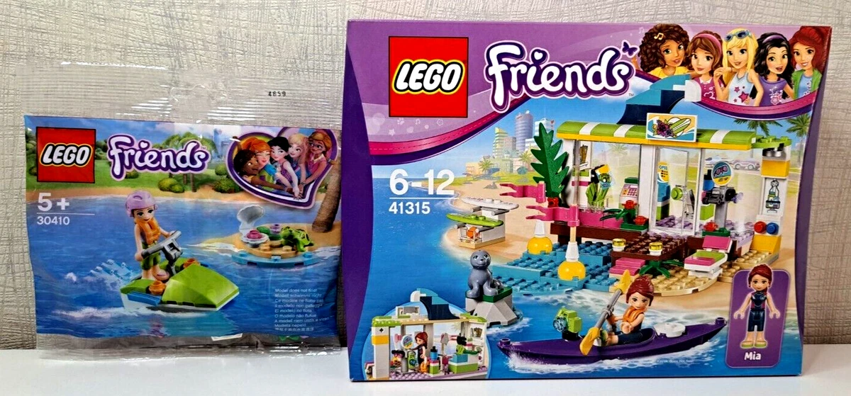 LEGO Friends 41315 Heartlake Surf Shop + 30410 Mia's Water Fun - Nip