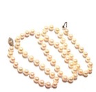 14k Yellow Gold Fresh Water Pearl Necklace 19" Vintage Estate 1.8g — photo 4