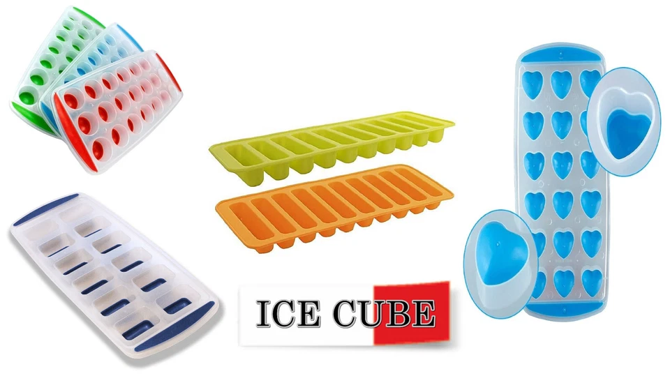 3pc NEW POP OUT NON STICK ICE CUBE TRAY SOFT SILICONE PLASTIC ICE CUBE-10/18/21 - Image 4 of 4